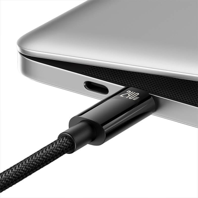 Kabllo USB Baseus CAWJ040001, USB C në USB C, 1 m, 240W, e zezë