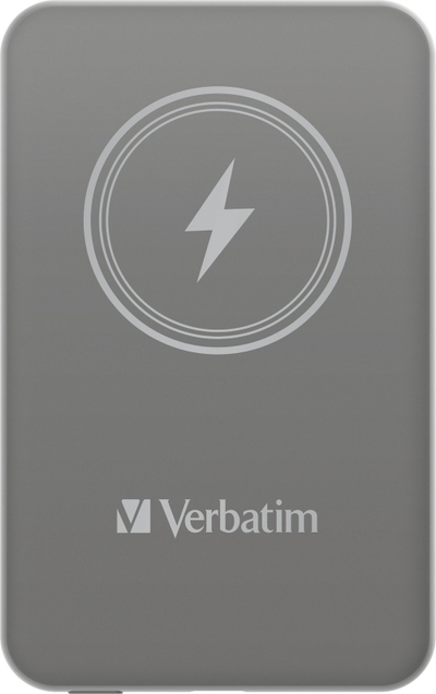 Bateri e jashtme Verbatim Charge 'n' Go, 5000mAh, karikim wireless me magnet, gri