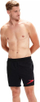 Rroba banje për burra Shortset Sport Logo 16", të zeza me të kuqe