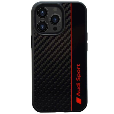 Mbulesë telefoni Audi Carbon Fiber për iPhone 13 Pro Max 6.7", e zezë