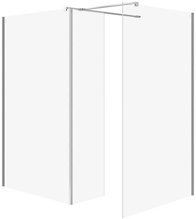 Kabinë dushi walk in MILLE B804, 100x90x200 cm, xham 8 mm, kromo