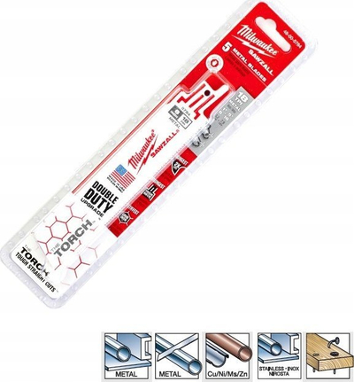 Set tehe sharrë Milwaukee The Torch SAWZALL, 6", 18 TPI, 25 copë