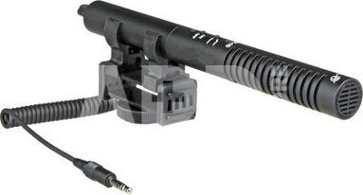 Mikrofon shotgun për kamera, uni-directional, prizë 3.5mm, i zi