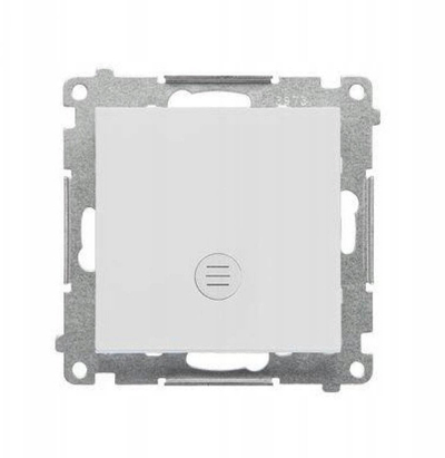 Buton shtypës Simon TP1L.01/114, me dritë LED, 10AX 250V, gri e çelët mat