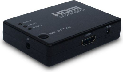 Ndarës HDMI Savio CL-28, 3 порти, со далечински управувач, црн