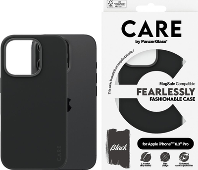 Mbulesë telefoni PanzerGlass CARE by Fashionable Case, MagSafe, iPhone 16 Pro, e zezë