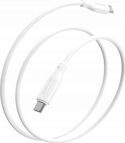 Kabllo USB-C në USB-C 4smarts High Flex, silikoni, 60W, 1.5m, e bardhë
