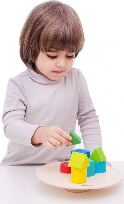 Puzzle druri Classic World Sensory Balance, Montessori, 11 pjesë, ngjyra shumëngjyrëshe