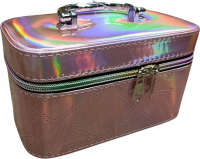 Kuti makeup Adar S Case, me pasqyrë, me zinxhir, 19x11x10cm, shumëngjyrëshe