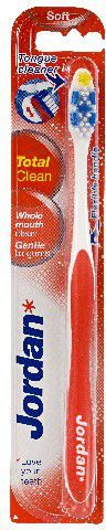 Brushë dhëmbësh Jordan Total Clean Soft, e bardhë / e kuqe
