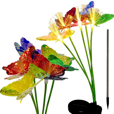 Lampë solare dekorative “Dancing in the Wind Butterflies”, 5 LED, 76 cm, shumëngjyrëshe