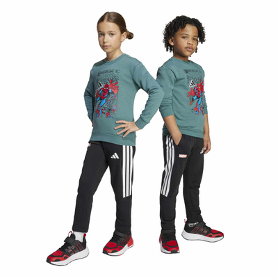 Детски тренерки Adidas Marvel Spider Man Jogger, два дела, зелено и бело