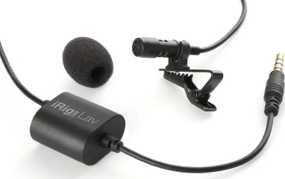 Mikrofon lavalier IK Multimedia iRig Mic Lav, set 2 copë, për mobile, i zi