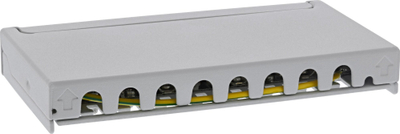 Patch panel InLine Cat.6A, 8 porta, 0.5U, gri