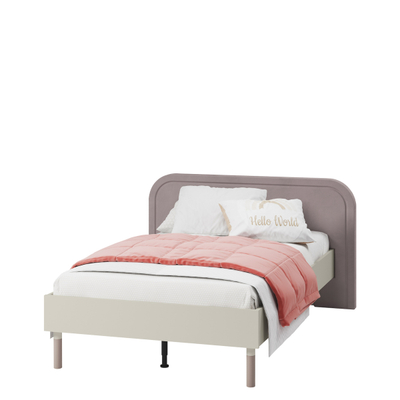 Krevat 120 cm me bazë latoflex HARMONY HR-09, bezhë, rozë