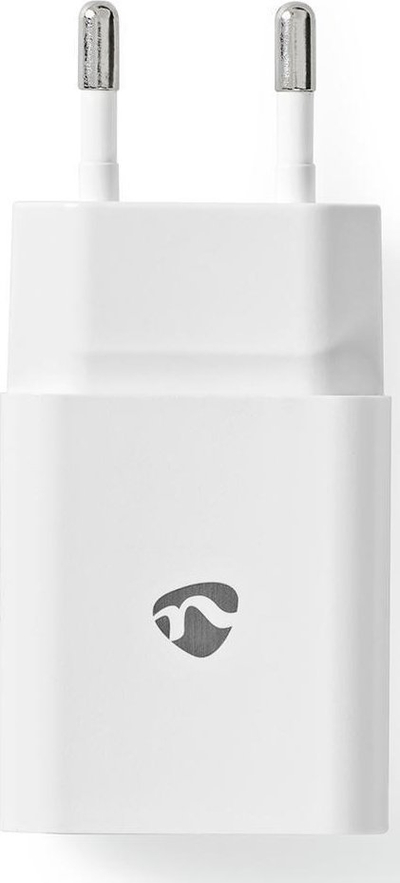 Karikues muri Nedis Travel Charger, 12W 2.4A, me kabllo USB-C 1m, i bardhë