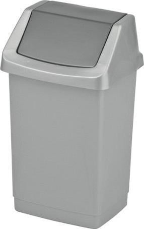 Kosh mbeturinash Curver Click It, 9L, kapak lëkundës, e bardhë granit