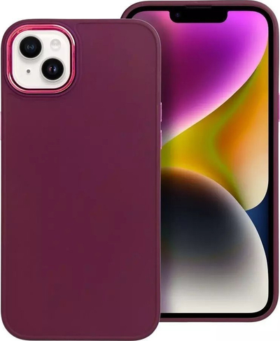 Cover telefoni për iPhone 14 Plus, TPU, me mbrojtje kamerash, vjollcë e errët