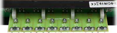 Panel video-shpërndarës Delta G-8C/R19, 8 dalje BNC, për kabinet RACK 19", ngjyrë e zezë
