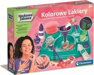 Set kreativ për manikyr Clementoni Colorful Nail Polishes, çikëra për zbukurim thonjsh, për kalamaj