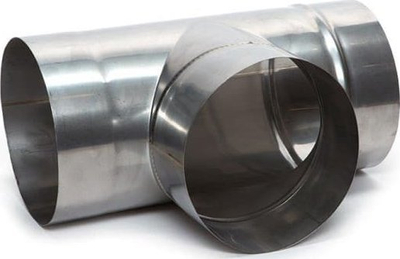 T-e oxhaku Wadex Chimney Tees, diametër 107–160 mm, çelik inoks