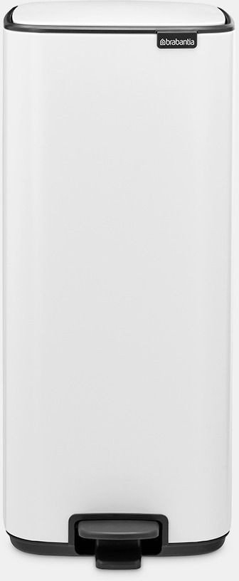 Kosh plehrash Brabantia me pedale, 30L, katror, i bardhë