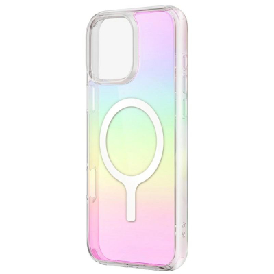 Капак за телефон Uniq Iridescia MagClick за iPhone 16 6.1", MagSafe, холографски