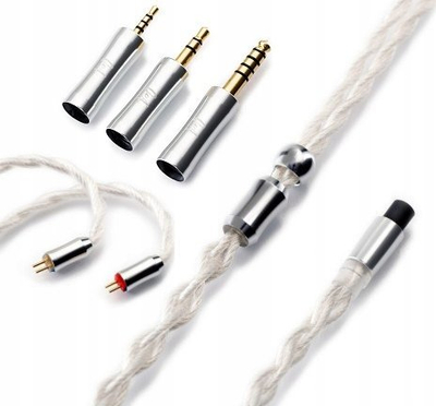Kabllo kufjesh Kinera QoA RUM, 2 pin 0.78, plugje 2.5mm 4.4mm 3.5mm, ngjyrë argjendi