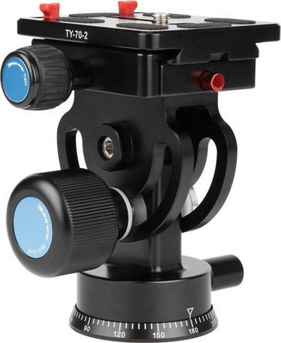 Kokë tripodi Sirui L-20S Tilt, mban deri në 25 kg, panoramim 360°, e zezë
