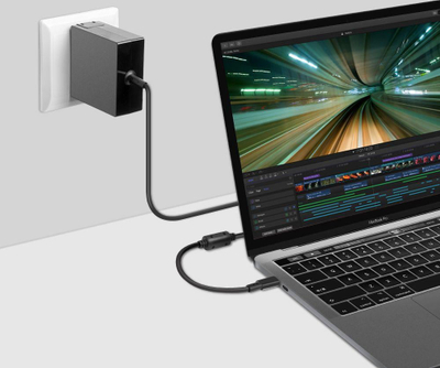 Полнач за лаптоп MicroBattery MBXUSBC AC0001, 45 W, USB-C, црн