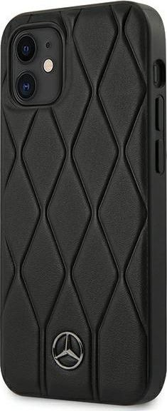 Mbulesë telefoni Mercedes Mehcp12smulbk, për iPhone 12 Mini 5.4", dizajn Black Wave Line, e zezë