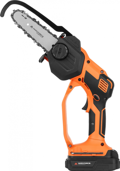 Sharrë zinxhir pa kabllo Yard Force Easy Cut, 20V, bateri 2Ah, portokalli me të zezë