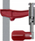 Shtrëngues Piher Maxipress M 1612, 12 cm, me filetë të mbrojtur, i kuq