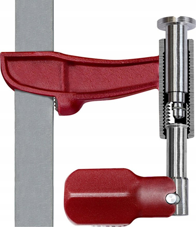 Shtrëngues Piher Maxipress M 1612, 12 cm, me filetë të mbrojtur, i kuq