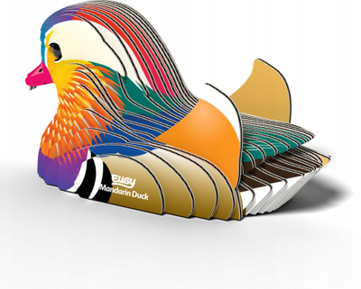 Puzzle 3D EUGY Mandarin Duck, 26 pjesë, karton ekologjik, shumëngjyrëshe