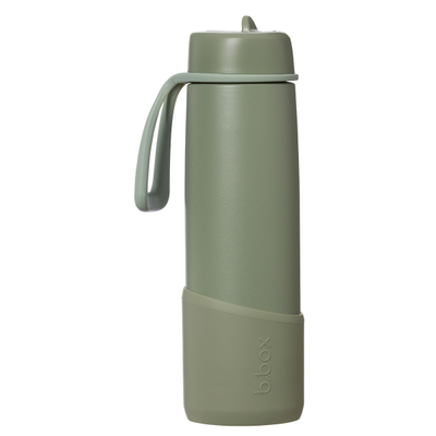 Mbulesë silikoni për shishe b.box Flip Top 690ml, jastëk ajri, olive