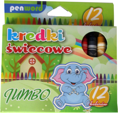 Ngjyra dylli Penword Wax Crayons, set 12 ngjyra