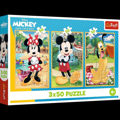 Puzzle Trefl Mickey Mouse 3 x 50, 150 pjesë, për fëmijë