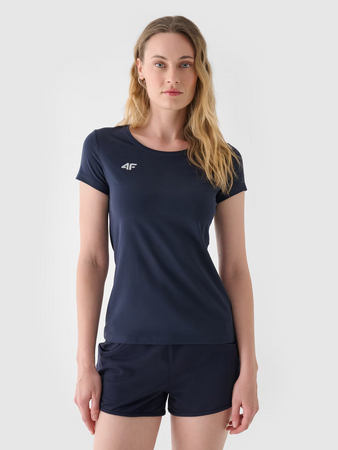 Bluzë sportive 4F NOSH4TSD001B, slim, për gra, blu e errët