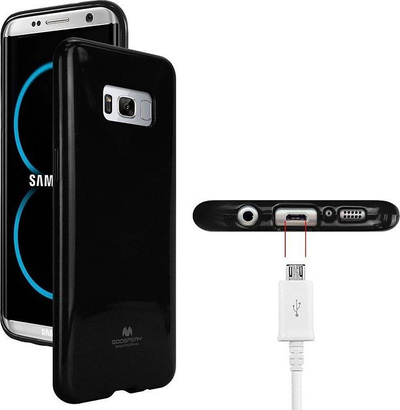 Mbrojtëse telefoni Mercury Jelly Case për iPhone 15 Pro Max 6.7", TPU, e zezë