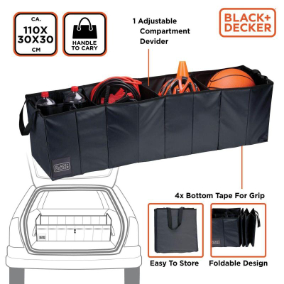 Organizues bagazhi Black+Decker Trunk Organizer XL, 110x30x30 cm, i zi