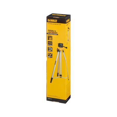 Tripod teleskopik Dewalt DE0881T, filetë 1/4", 0.75-1.84 m, argjend i verdhë