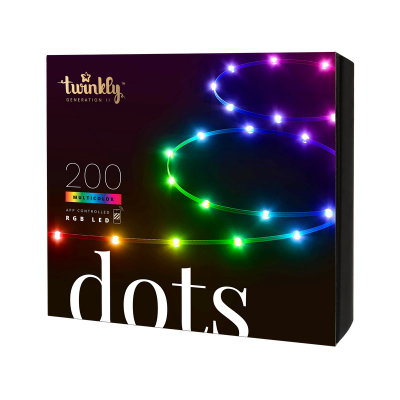 Shirit LED dekorativ Twinkly Dots Spotstrip, 200 LED, 10 m, shumëngjyrësh