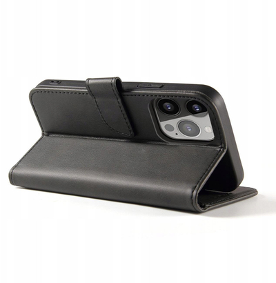 Mbulesë telefoni Hurtel Magnetic Case për Realme 10 Pro, flip me stand dhe xhepa për karta, e zezë