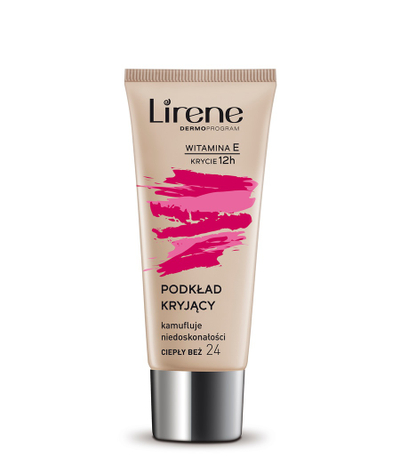 Krem pudër Lirene COMPLETE COVERAGE, Warm Beige 24, 30 ml