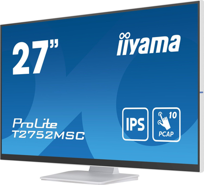 Monitor iiyama ProLite T2752MSC W1, 27", IPS, i bardhë