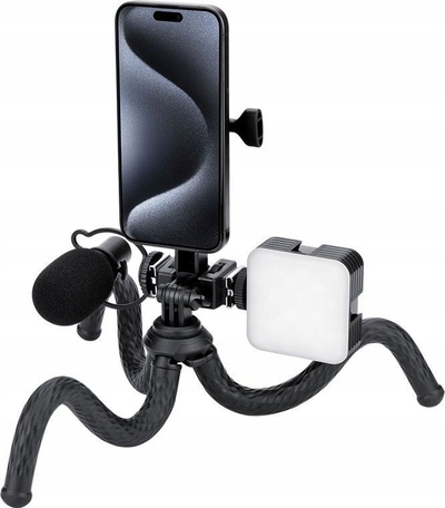 Tripod fleksibil JJC TP FT2, për kamera dhe smartphone, i zi