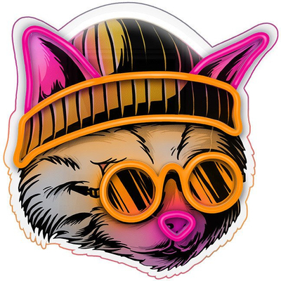 Dritë muri LED Neon ART CAT DREAMER 14-433, USB 5V, me shumë ngjyra