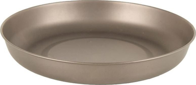 Pjatë kampingu Titanium Camping Titanium Plate, titan, ngjyrë argjendi