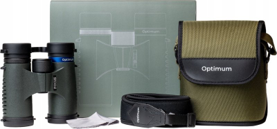 Binoklla Focus Optimum 10x32 ED, zmadhim 10x, trup që s’e zë uji, ngjyrë e zezë